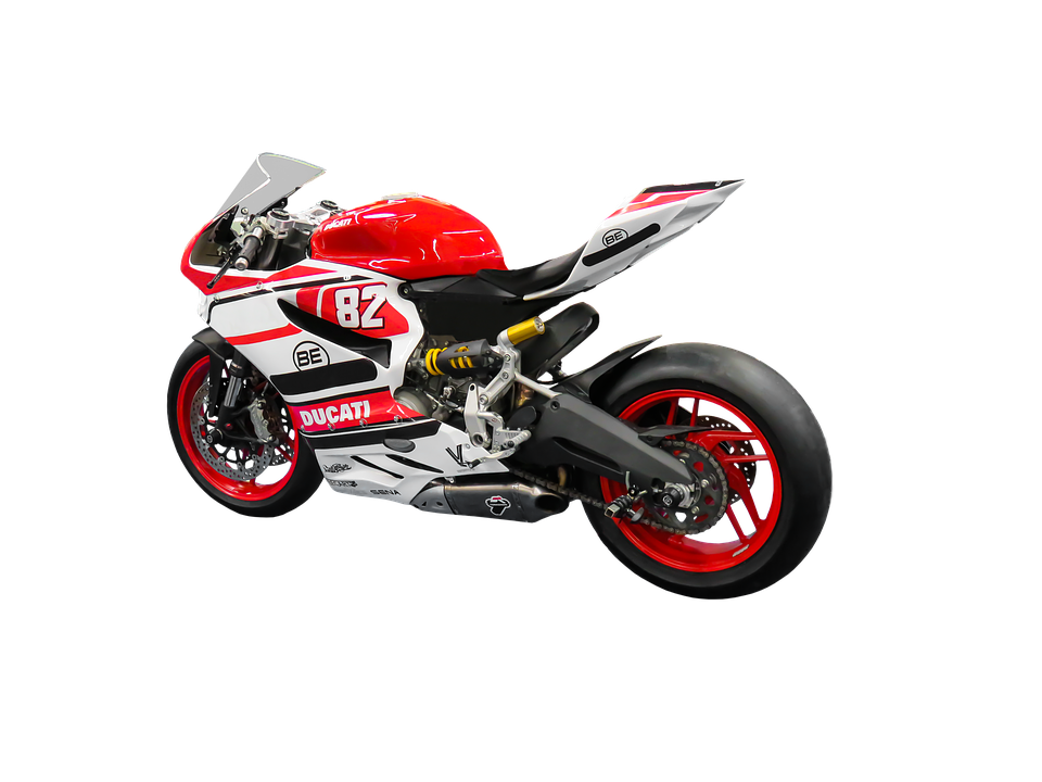 Red Ducati Racing Motorcycle82 PNG image
