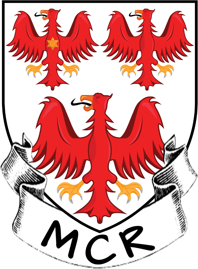 Red Eagle Crest M C R PNG image