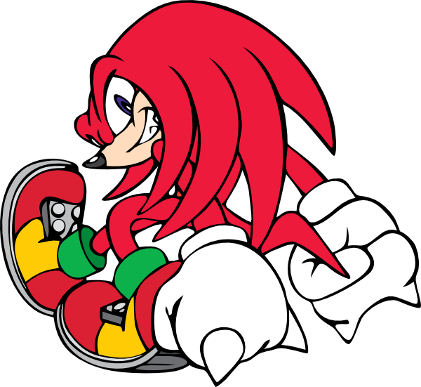 Red Echidna Adventure Pose PNG image