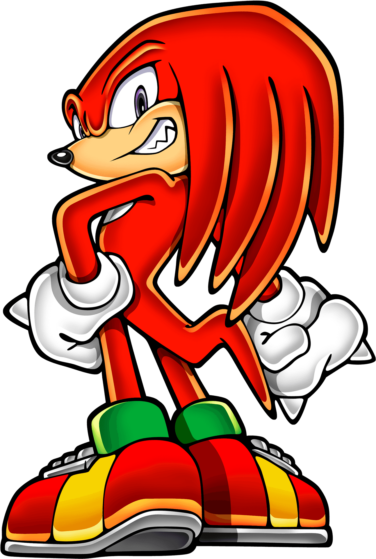 Red_ Echidna_ Character_ Art PNG image