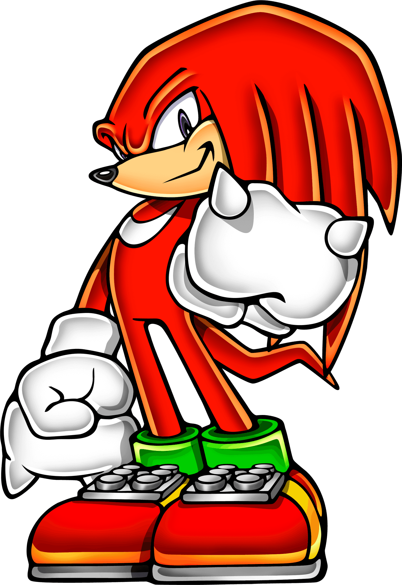 Red_ Echidna_ Character_ Illustration PNG image