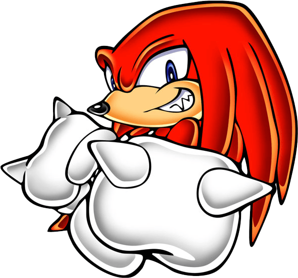 Red Echidna Knuckles Sonic Character PNG image