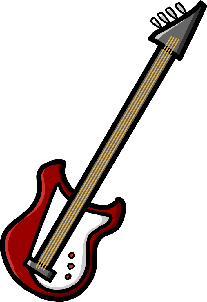 Red Electric Guitar Illustration PNG image