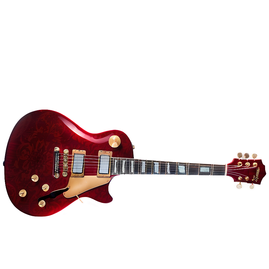 Red Electric Guitar Png 05062024 PNG image