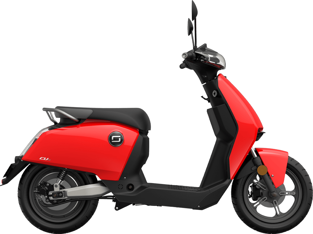 Red Electric Scooter Profile View PNG image