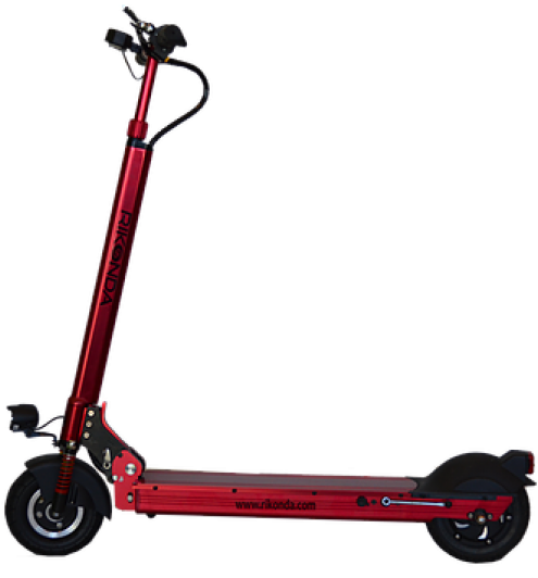Red Electric Scooter Side View PNG image