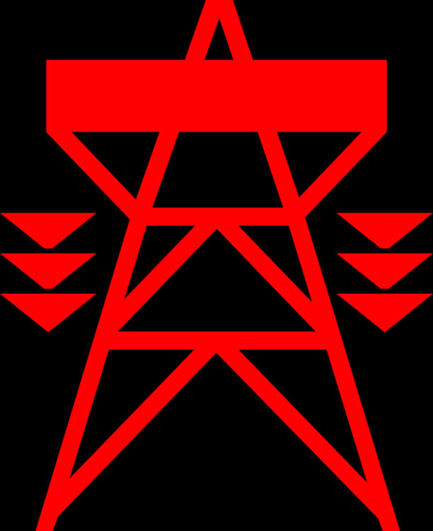 Red Electric Star Logo PNG image