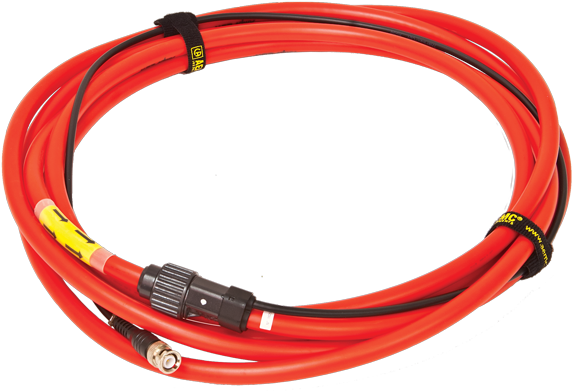 Red Electrical Cablewith Connectors PNG image