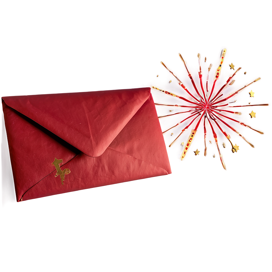 Red Envelope With Stars Png 38 PNG image