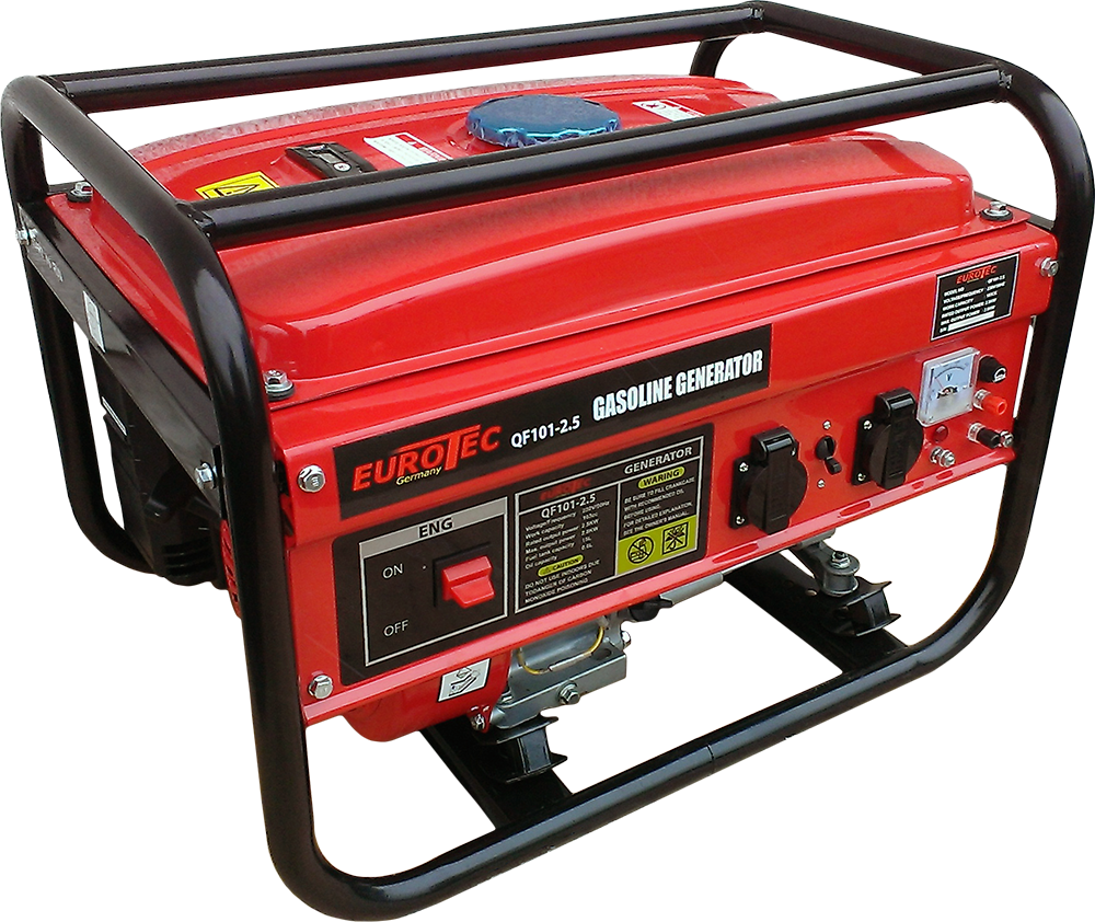 Red Eurotec Gasoline Generator PNG image