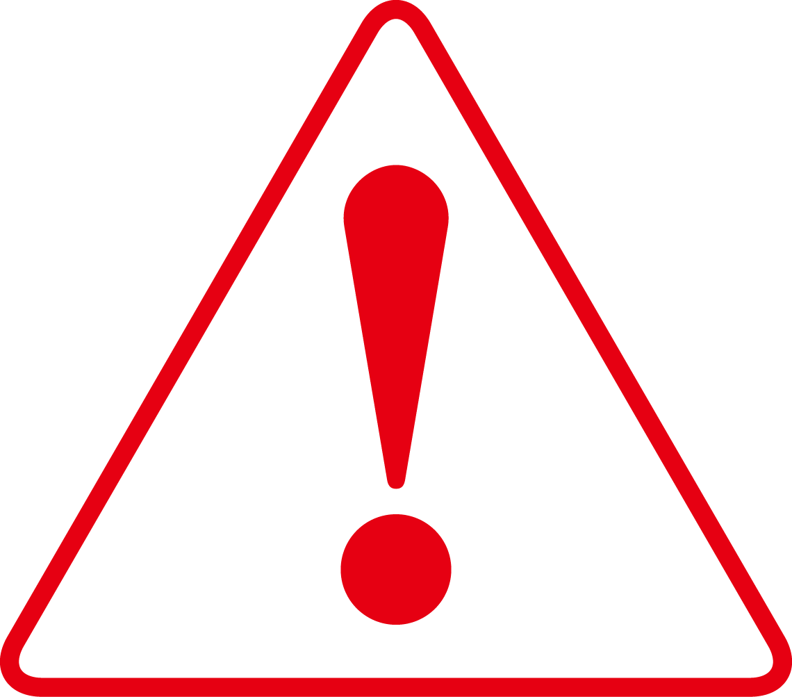 Red Exclamation Warning Sign PNG image