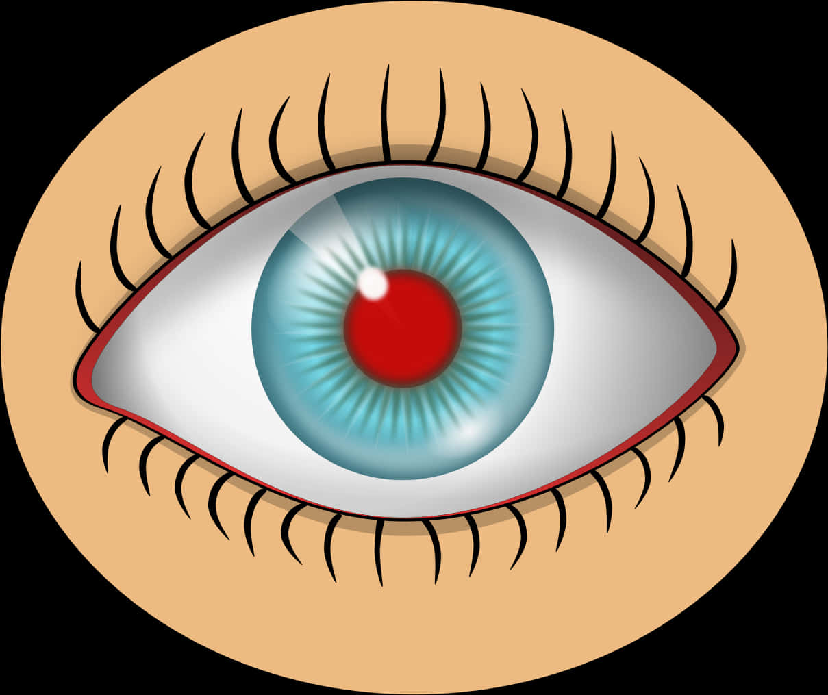 Red Eye Condition Illustration PNG image