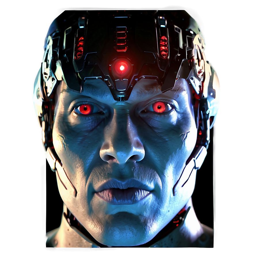 Red Eyes Cyborg Png 05252024 PNG image