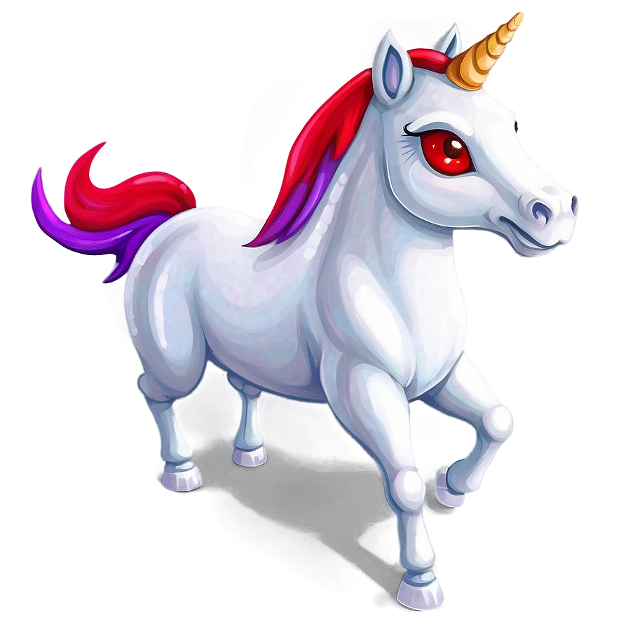 Red Eyes Unicorn Png 05252024 PNG image