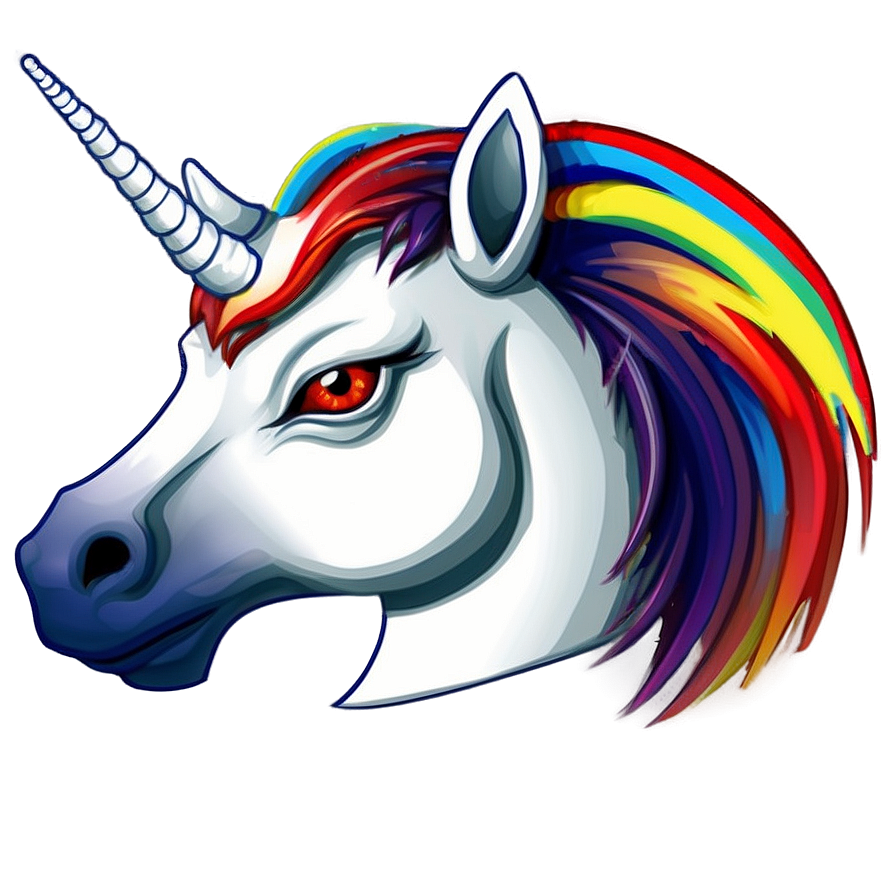 Red Eyes Unicorn Png Rho90 PNG image