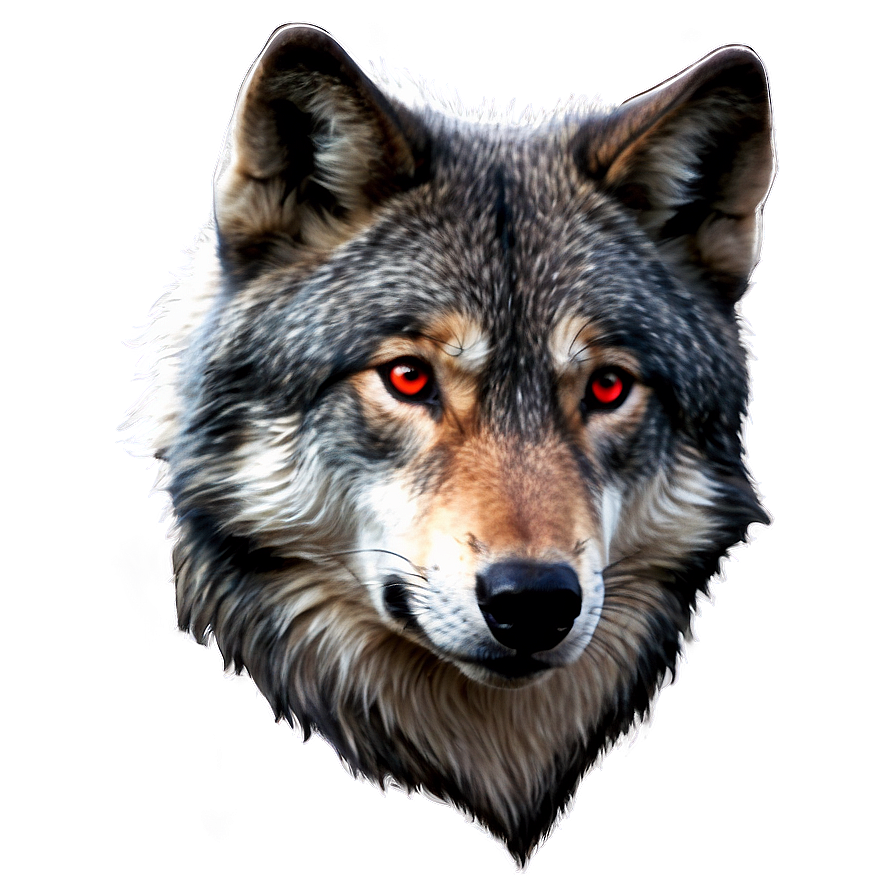 Red Eyes Wolf Png 05252024 PNG image
