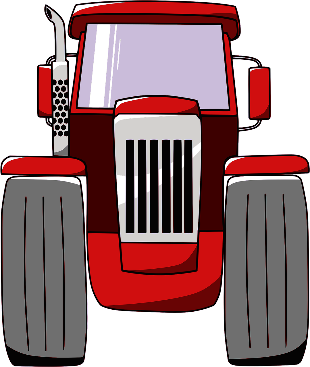 Red Farm Tractor Illustration PNG image