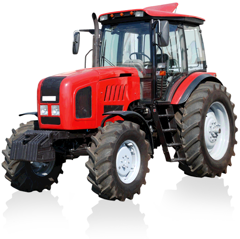 Red Farm Tractor Isolated PNG image