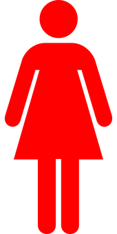 Red Female Symbol Icon PNG image