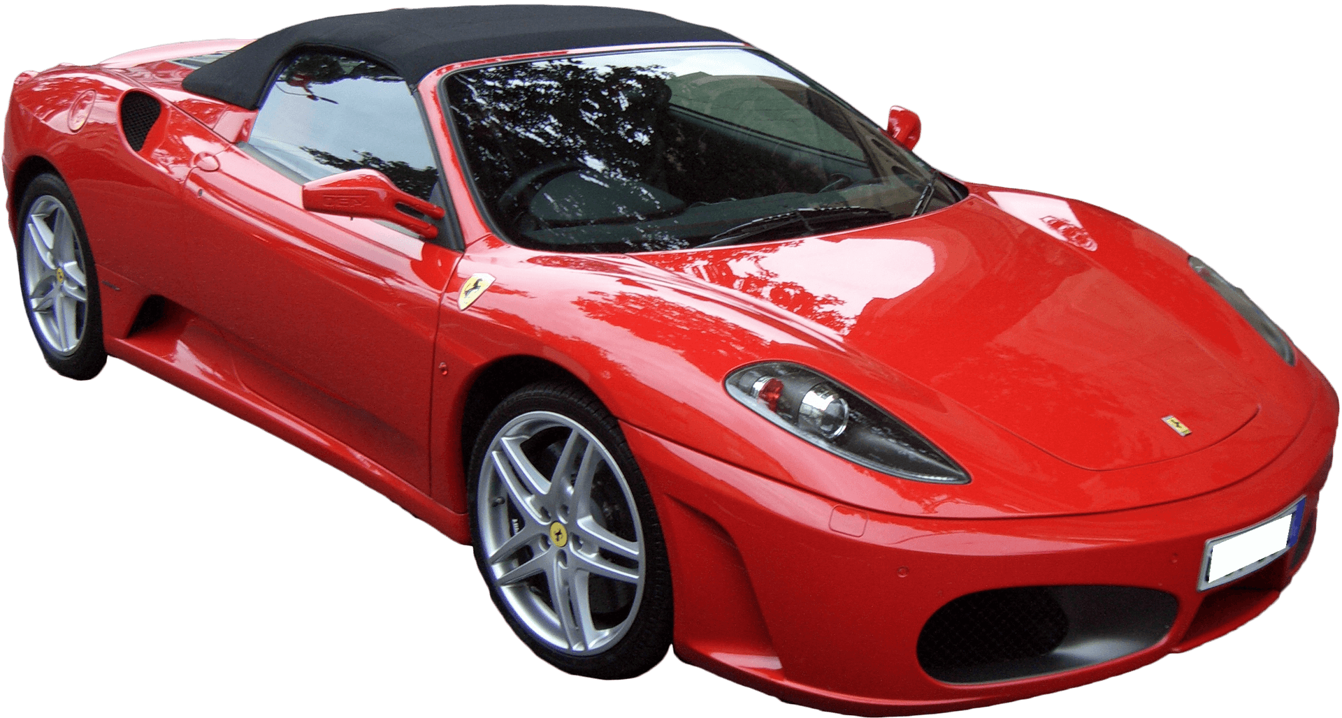 Red Ferrari F430 Spider Convertible PNG image