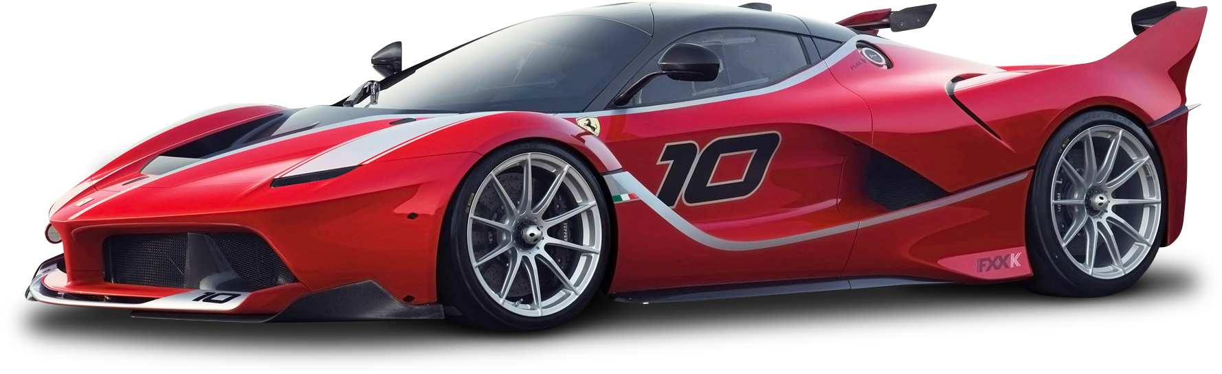 Red Ferrari Race Car Number10 PNG image