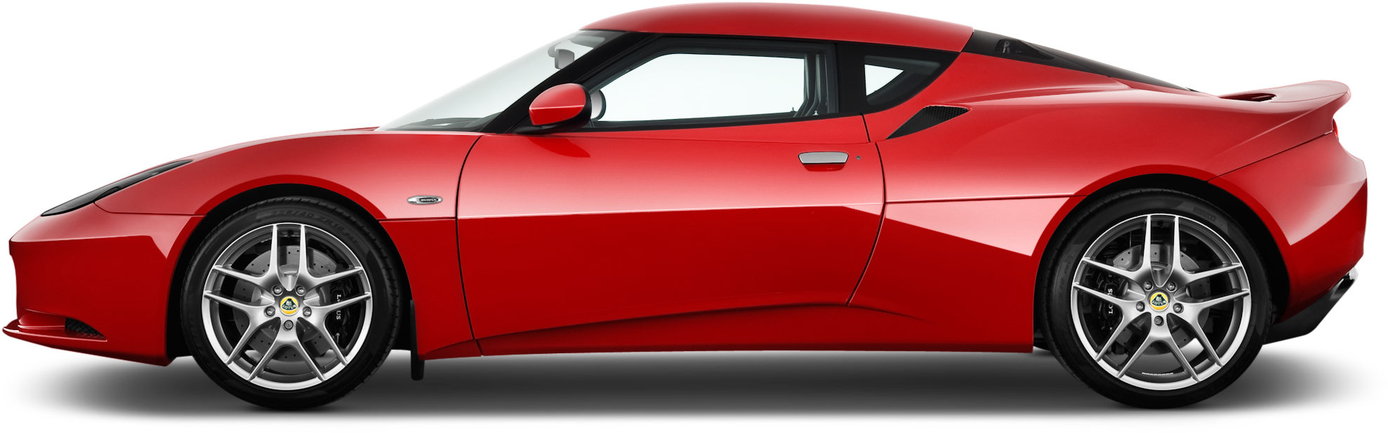 Red Ferrari Side Profile PNG image