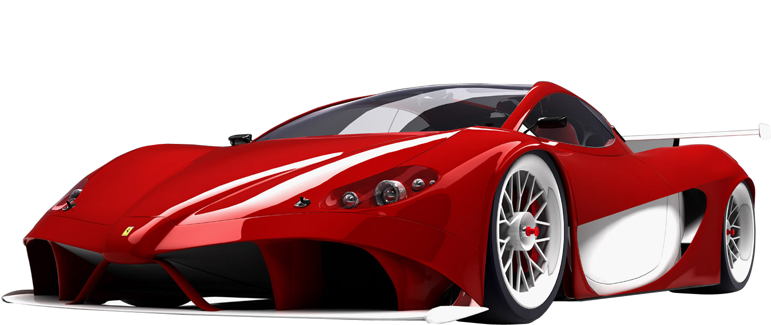 Red Ferrari Sports Car Profile PNG image