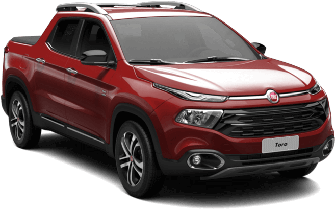 Red Fiat Toro Pickup Truck PNG image