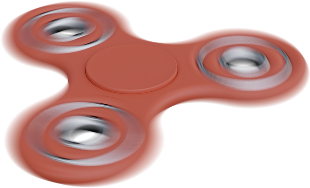 Red Fidget Spinner Isolated PNG image