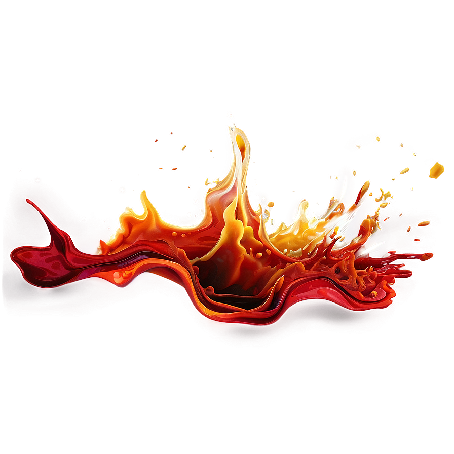 Red Fire Abstract Splash Png 72 PNG image