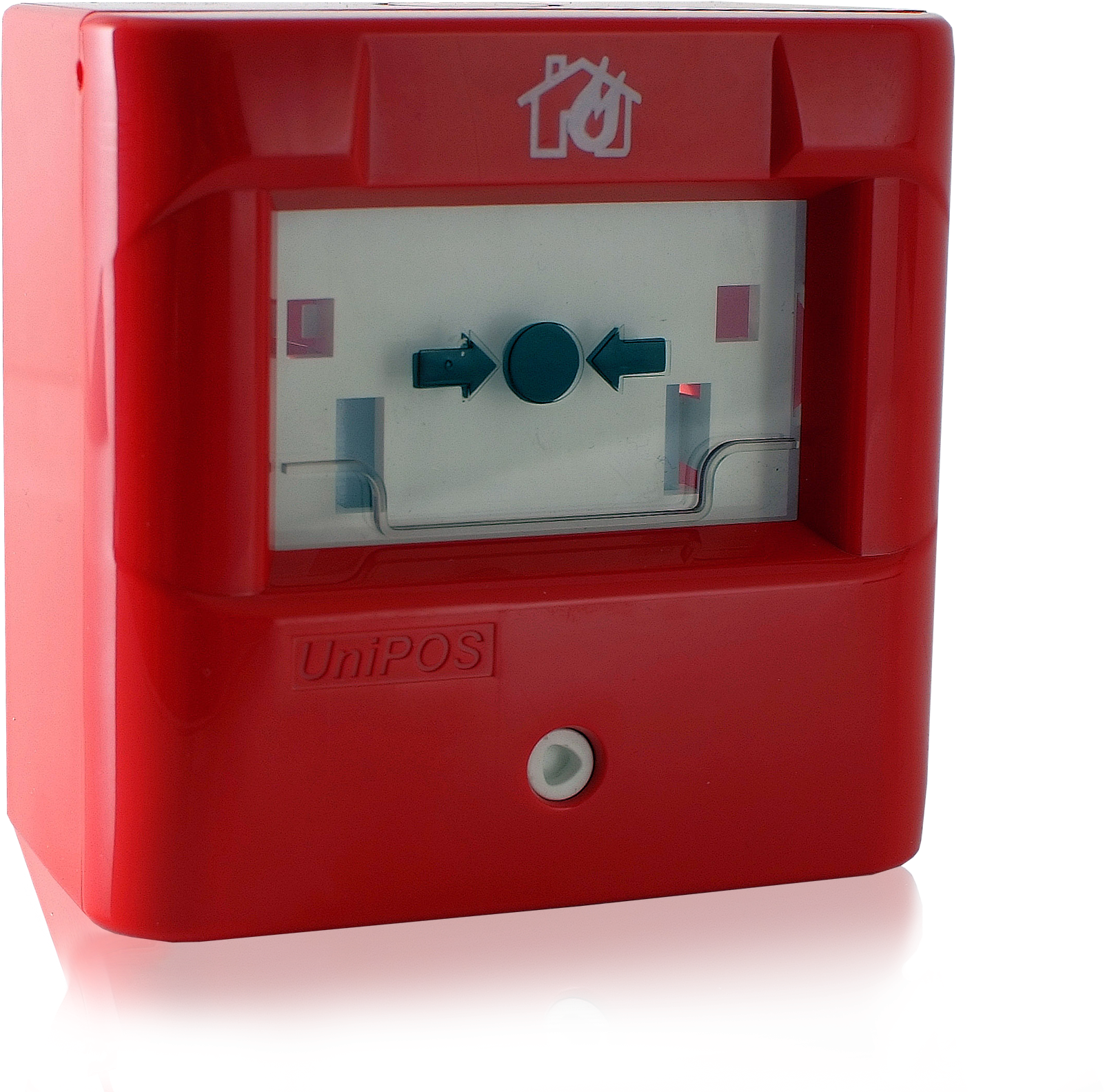 Red Fire Alarm Wall Mounted PNG image