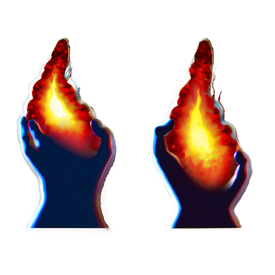 Red Fire And Ice Contrast Png 06252024 PNG image