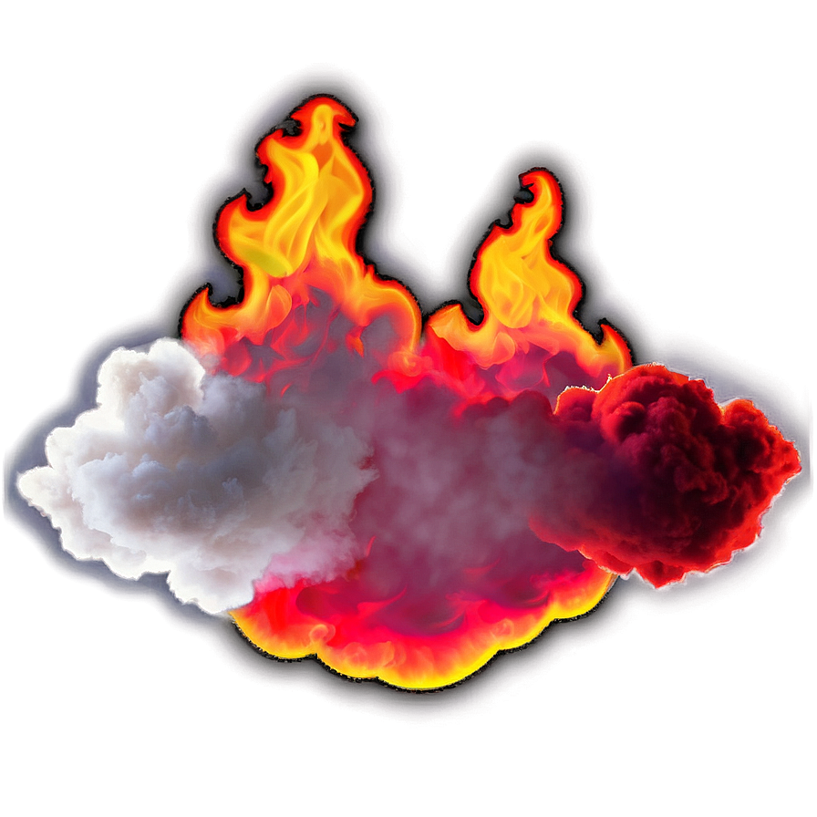 Red Fire And Smoke Png Yri PNG image