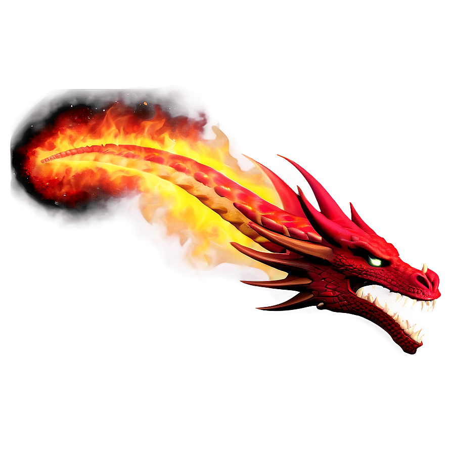 Red Fire Dragon Breath Png Wqk PNG image