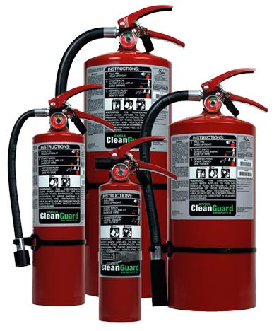 Red Fire Extinguishers Array PNG image