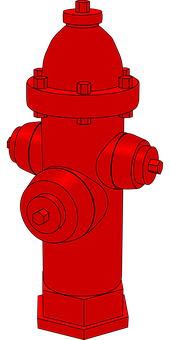 Red Fire Hydrant Vector PNG image