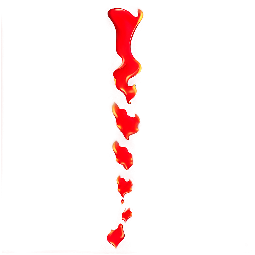 Red Fire Paint Stroke Png 06252024 PNG image