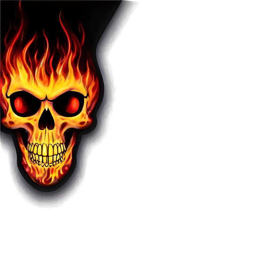 Red Fire Skull Image Png 94 PNG image