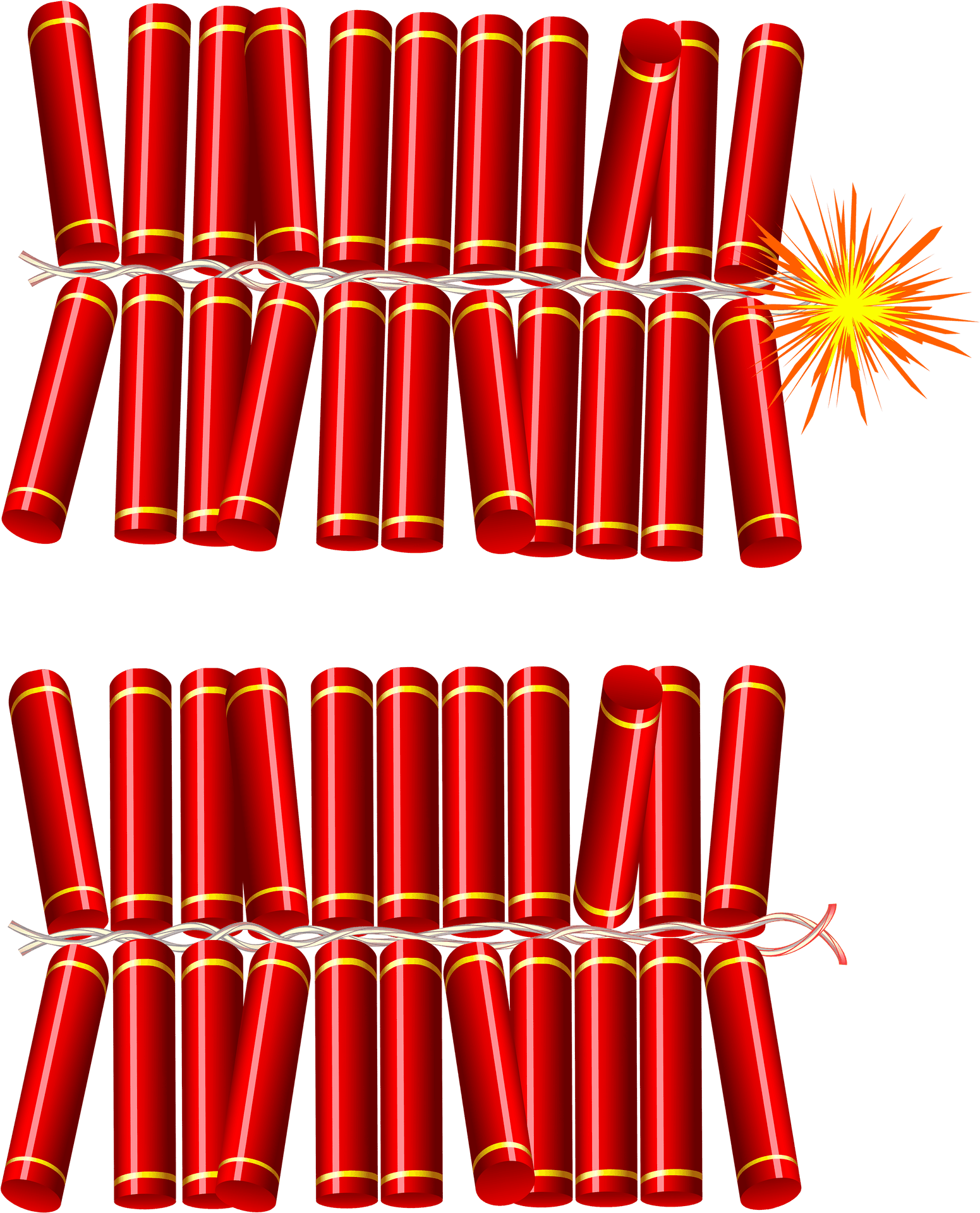 Red Firecrackers Ignition Illustration PNG image