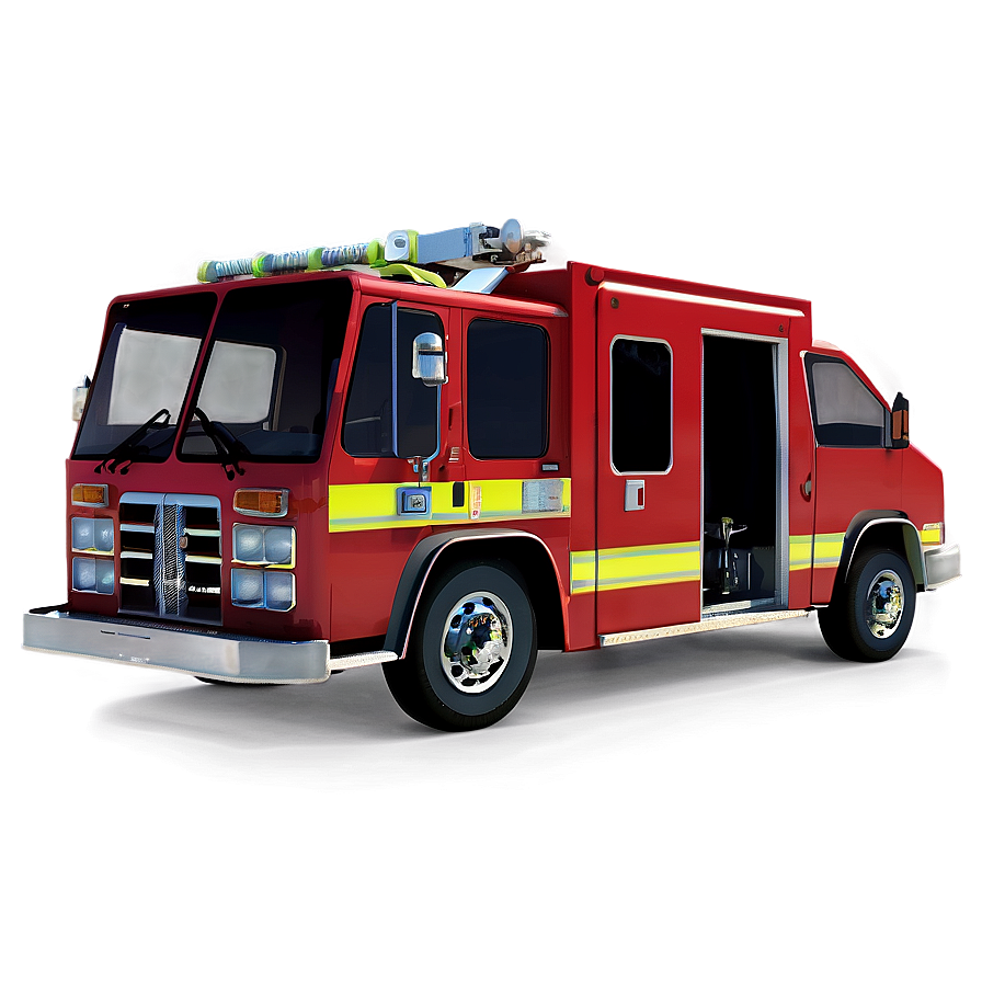 Red Firefighter Van Png 24 PNG image