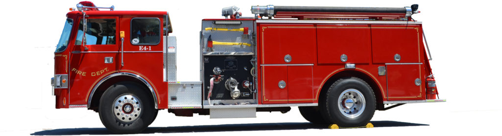 Red Firetruck Side View H D PNG image