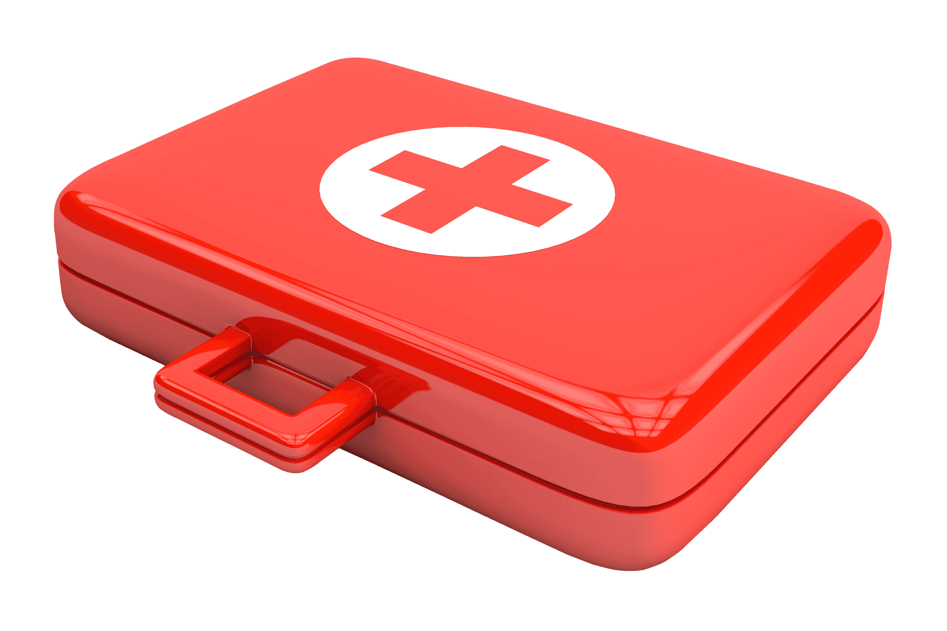 Red First Aid Kit3 D Render PNG image