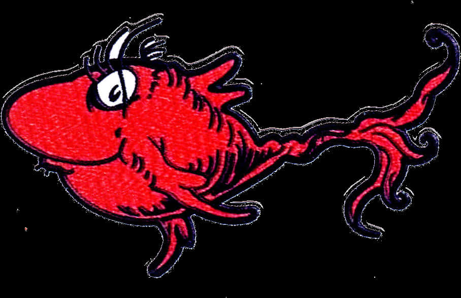 Red Fish Dr Seuss Character PNG image