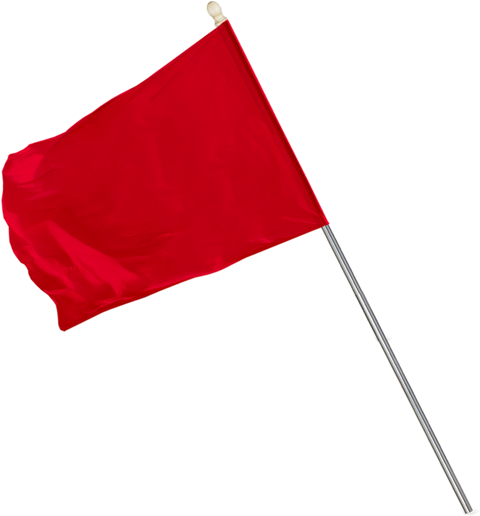 Red Flag Waving Against Gray Background PNG image