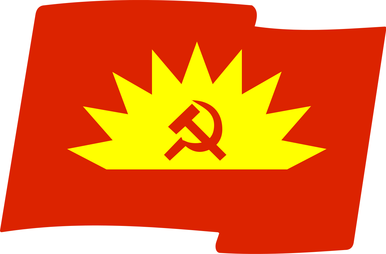 Red Flag Yellow Hammerand Sickle PNG image