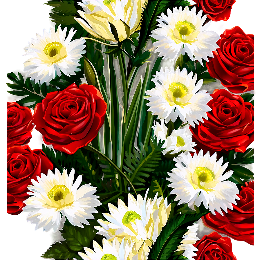 Red Floral Bouquet Png Lvj59 PNG image