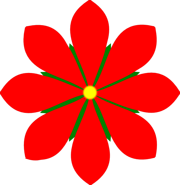 Red Flower Graphic Art.png PNG image