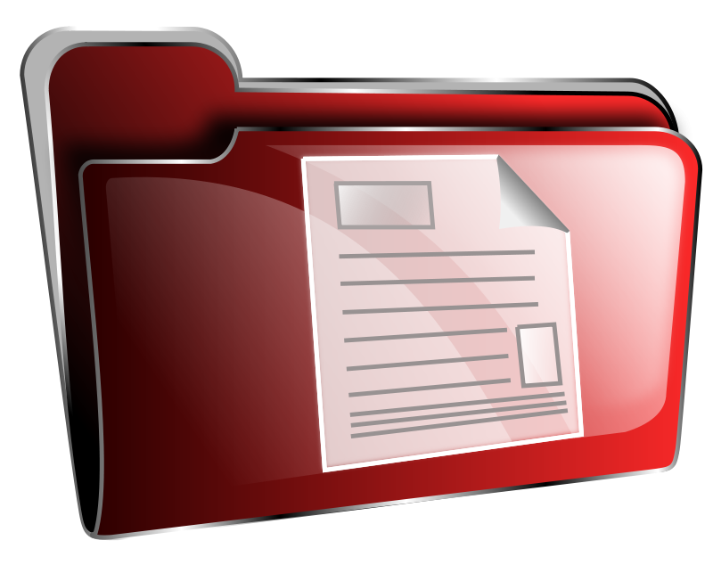 Red Folder Document Icon PNG image