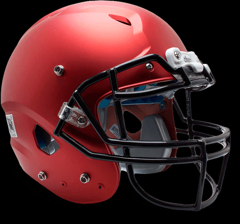 Red Football Helmet Side View PNG image