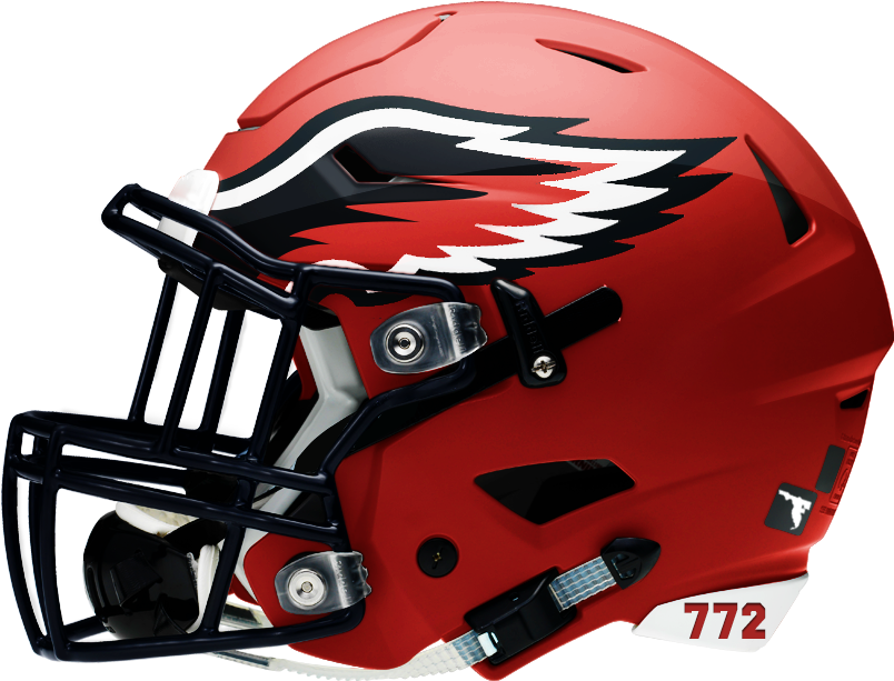 Red Football Helmet Wing Design772 PNG image